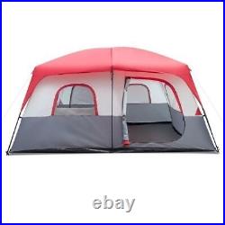 Polyester Cloth Fiberglass Poles Can Accommodate 14 People Camping Tent Red And