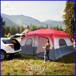 Polyester Cloth Fiberglass Poles Can Accommodate 14 People Camping Tent Red And