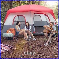 Polyester Cloth Fiberglass Poles Can Accommodate 14 People Camping Tent Red And