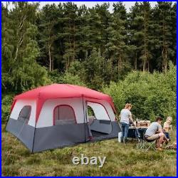 Polyester Cloth Fiberglass Poles Can Accommodate 14 People Camping Tent Red And