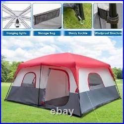 Polyester Cloth Fiberglass Poles Can Accommodate 14 People Camping Tent Red And