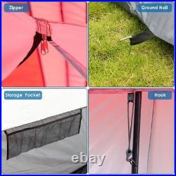 Polyester Cloth Fiberglass Poles Can Accommodate 14 People Camping Tent Red And