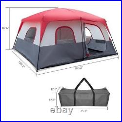 Polyester Cloth Fiberglass Poles Can Accommodate 14 People Camping Tent Red And