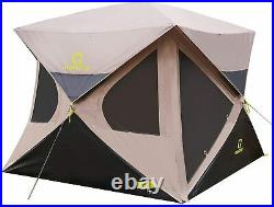 Pop up Tent 4 Person for Camping, 80'' Center Height, Instant Hub Tent with Mesh