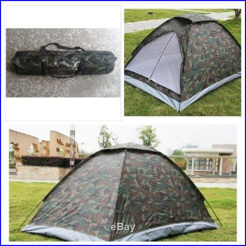 Portable Outdoor Camping 2 Person 4 Season Folding Tent Camouflage Hiking ONE
