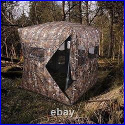 Portable Pop Up Hunting Ground Blind Tree Camo Tent 2 Persons Weather Resistant