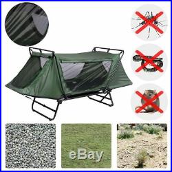 Portable Single Camping Tent Cot Folding Waterproof Hiking Bed Rain Fly Bag