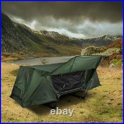 Portable Single Camping Tent Cot Folding Waterproof Hiking Bed Rain Fly Bag