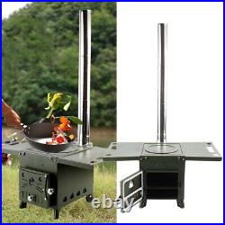 Portable Tent Camping Stove, Outdoor Storage Wood Stove, Heating Burner Stove