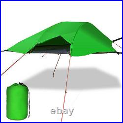 Portable Triangle Hammock Tent Ultralight Hanging-off Ground Tree Tent Green