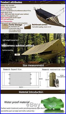 Portable Ultralight 2 Person Camping Hanging Hammock Tree House Tent Outdoor
