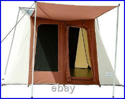 Prota Camping Tent 10'x10' 6 Person 100% Cotton Canvas Flex-bow Cabin Style Tent