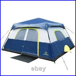 QT 8 Person 60 Seconds Set Up Camping Tent, Waterproof Pop Up Tent with Top Rain