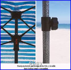 Qipi Beach Cabana-6'x6' Beach Shelter, UPF 50+, Sun Umbrella, Siesta Beach