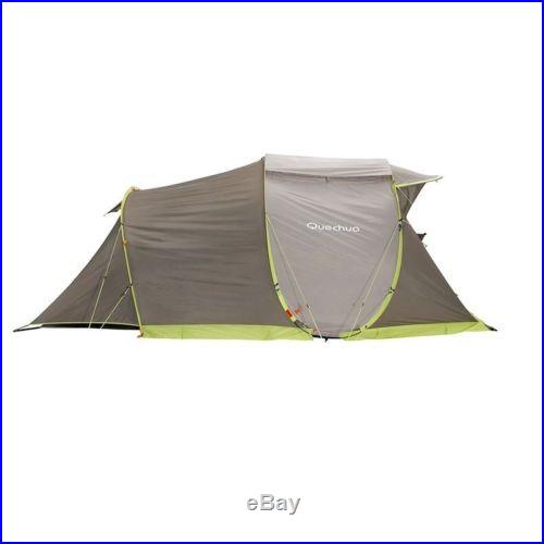 Quechua Waterproof Pop Up Camping Tent 2 Seconds XXL III, 3-4 Man Double Lining