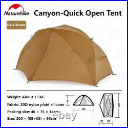 Quick-Open Tent Silicone Nylon Camping Off-the-Ground Tent Ultralight Rainproof