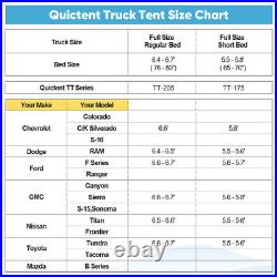 Quictent 2-Person Pickup Truck Tent for Full Size Short Bed 5.5'-5.8' Waterproof