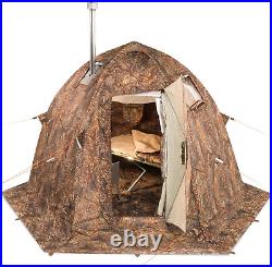 RBM Outdoors Hot Tent with Stove Jack for 1-3 People All-Season for Camping Fish