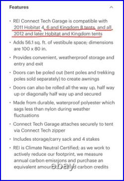 REI Connect Tech Add-On Entry Garage/Mudroom for Kingdom Tents