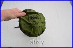 REI Minimalist Bivy Long Ultralight Green Waterproof Shelter Tent Cover Regular