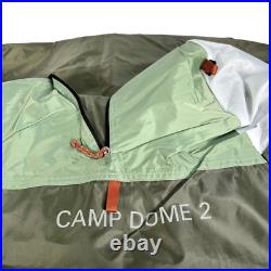 REI Tent Camp Dome 2 WITH Footprint 2 Person Green Dome Tent 84x54X42
