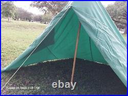 Rare Vintage Boy Scouts Of America 2P Canvas Tent Overnighter 1415-2000 read