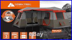 Red & Grey Ozark Trail Deluxe Tent Camping 12 Person Easy Set Up 3 Room Cabin