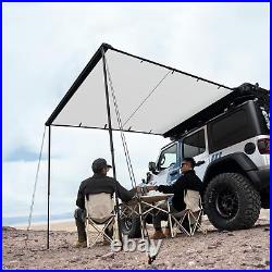 Retractable Car Side Awning Canopy 6.6x6.6ft for Travel Camping Hiking Fishing