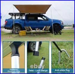 Retractable Car Side Awning Pull Out Outdoor Roof Tent Waterproof Sun