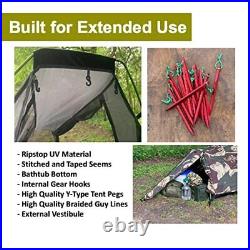 Ridgeback One Person Tent, Easy to Setup Ruggedized Waterproof Tent for