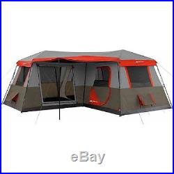 River Camping 12 Person 3 Rooms Large Tent Huge Family Fishing Brown Big Cabin