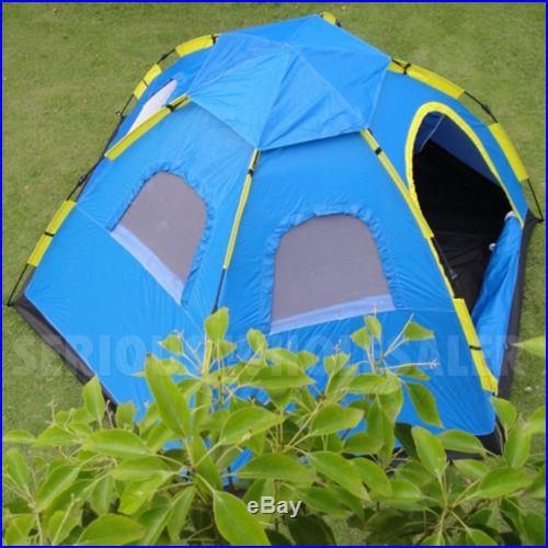 SALE Outdoor Large 6 Person Hiking Camping Automatic Instant Pop up Family Tent