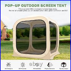 SLSY Screen House Tent Pop-Up 2-6 Person Mesh Canopy Instant Screen Tent Patio