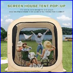 SLSY Screen House Tent Pop-Up 2-6 Person Mesh Canopy Instant Screen Tent Patio