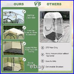 SLSY Sport Tent with Removable Top Cover/Sealed Floor, Instant Weather Proof Pod