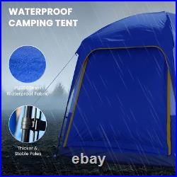 SUV Camping Tent with Rainfly Double Door Dual-Use CUV Car Tent for 4-6 Person