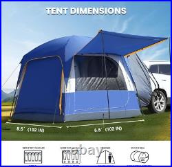 SUV Camping Tent with Rainfly Double Door Dual-Use CUV Car Tent for 4-6 Person