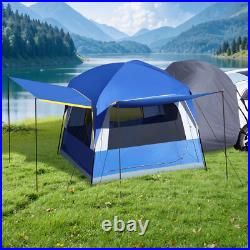SUV Camping Tent with Rainfly Double Door Dual-Use CUV Car Tent for 4-6 Person