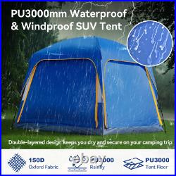 SUV Camping Tent with Rainfly Double Door Dual-Use CUV Car Tent for 4-6 Person