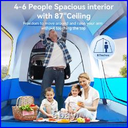 SUV Camping Tent with Rainfly Double Door Dual-Use CUV Car Tent for 4-6 Person