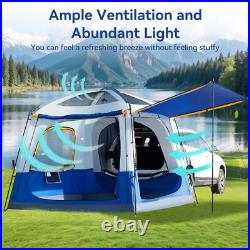 SUV Camping Tent with Rainfly Double Door Dual-Use CUV Car Tent for 4-6 Person