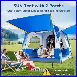 SUV Camping Tent with Rainfly Double Door Dual-Use CUV Car Tent for 4-6 Person