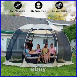 Screen House Room Camping Tent Outdoor Canopy Pop Up Sun Shade Hexagon