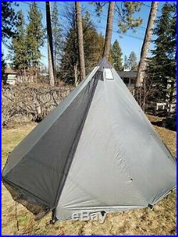 Seek Outside 8 Person Tipi Tent / San Juan Silver with Extra Large Stove