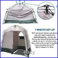 Shower Shelter-Giant Portable Outdoor Pop UP Camping Shower Tent Enclosure