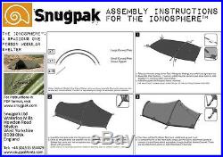 Snugpak IONOSPHERE Lightweight, One to Two Man Bivvi / Tent with Stuff Sack