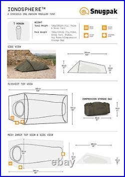 Snugpak Ionosphere 1 Person Tent Military tent IONS Olive NEW