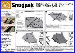 Snugpak SCORPION 2 Lightweight, Two Man Expedition & Base Camp Tent, Quick Pitch