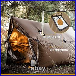 TEGIMEN Hammock Hot Tent with Stove Jack, Spacious Versatile Wall Tent with Snow