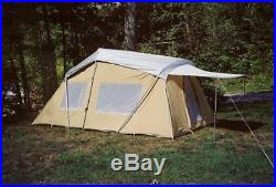 TREK 16' x 10' CANVAS BASE CAMP TENT withCustom FLY Cover FREE SHIPPING